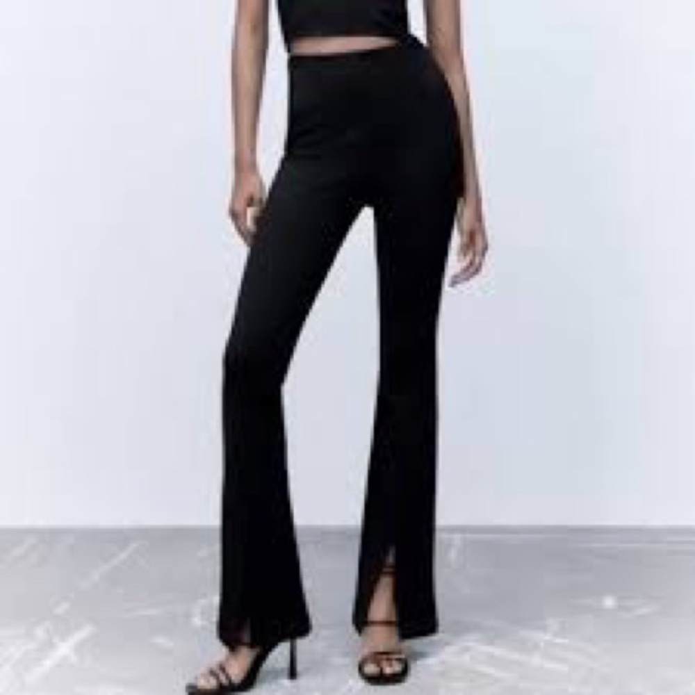 Zara Black Women's Split Leg Pants